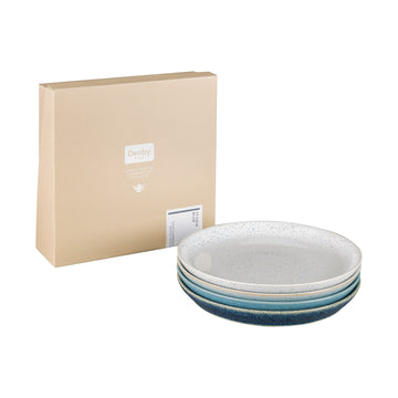 Studio Blue 4  Piece Coupe Dinner Plate Set Denby